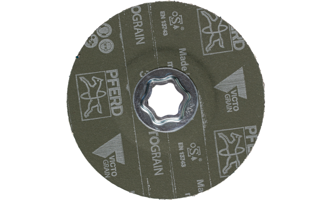 120 Grit PFERD 40024 Combiclick Fibre Disc Pack of 25 4-1/2 Diameter 13300 RPM Silicon Carbide Sic