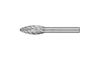 Fraises limes carbure hautes performances - Denture STEEL pour l'acier et l'acier moulé - Forme flamme B - ø de tige 6 mm - B 1025/6 STEEL - Image du produit