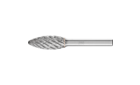 Fresas metal duro, aplicaciones de alto rendimiento - Dentado STEEL para acero y acero fundido - Forma llama B - ø mango 6 mm - B 1230/6 STEEL - la imagen del producto