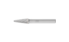 广泛应用的碳化钨旋转锉刀 - 适用于粗加工及精加工 - 带端刃的圆头锥形 KEL - 柄径6毫米 - KEL 0820/6 Z3 PLUS - 产品图片