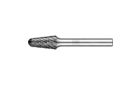 适用于高性能应用的碳化钨旋转锉 - 通用齿形ALLROUND齿 - 带端刃的圆头锥形 KEL - 柄径6毫米 - KEL 1020/6 ALLROUND HC-FEP - 产品图片