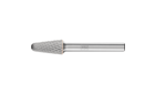 广泛应用的碳化钨旋转锉刀 - 适用于粗加工及精加工 - 带端刃的圆头锥形 KEL - 柄径6毫米 - KEL 1020/6 Z4 - 产品图片