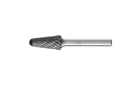 适用于高性能应用的碳化钨旋转锉 - 通用齿形ALLROUND齿 - 带端刃的圆头锥形 KEL - 柄径6毫米 - KEL 1225/6 ALLROUND HC-FEP - 产品图片