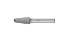 TC burrs for universal applications - For fine and coarse stock removal - Conical shape with radius end KEL - Shank dia. 8 mm - KEL 1225/8 Z3 PLUS - Product image