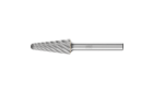 Carbide burs, high performance line - INOX cut for stainless steel (INOX) - 14° Taper bur with radius end – Shape L - Shank dia. 1/4” [d2] - Carbide Bur - 14° Taper, INOX Cut 1/2'' x 1-1/8'' x 1/4'' Shank - SL-4 - Product image