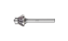 Carbide burs, high performance line - Carbide burs for work on edges - Cone counterbore EDGE 30° - Shank dia. 1/4” [d2] - Bearing Carbide Bur - EDGE Cut 30° 5/8'' x 3/16'', 1/4'' Shank - Product image