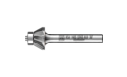 Carbide burs, high performance line - Carbide burs for work on edges - Cone counterbore EDGE 30° - Shank dia. 1/4” [d2] - TC Bur 5/8 x 1/4'' EDGE ALU 1/4'' 30° 5/8'' x 3/16'', 1/4'' Shank - Product image