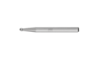 广泛应用的碳化钨旋转锉刀 - 适用于粗加工及精加工 - 球形 KUD - 柄径3毫米 - KUD 021,5/3 Z5 - 产品图片