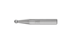 广泛应用的碳化钨旋转锉刀 - 适用于粗加工及精加工 - 球形 KUD - 柄径6毫米 - KUD 0403/6 Z3 PLUS - 产品图片