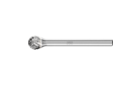 HM-Frässtifte für universelle Anwendungen - Für die Fein- und Grobzerspanung - Kugelform KUD - Schaft-ø 3 mm - KUD 0605/3 Z3 PLUS - Produktbild