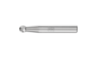 HM-Frässtifte für universelle Anwendungen - Für die Fein- und Grobzerspanung - Kugelform KUD - Schaft-ø 6 mm - KUD 0605/6 Z1 - Produktbild