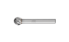 HM-Frässtifte für universelle Anwendungen - Für die Fein- und Grobzerspanung - Kugelform KUD - Schaft-ø 6 mm - KUD 1009/6 Z1 - Produktbild