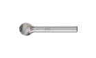 Fresas metal duro, aplicaciones de alto rendimiento - Dentado MICRO para trabajos de afinado - Forma esférica KUD - ø mango 6 mm - KUD 1210/6 MICRO - la imagen del producto