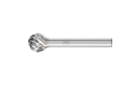 Fraises limes carbure hautes performances - Denture STEEL pour l'acier et l'acier moulé - Forme sphérique KUD - ø de tige 6 mm - KUD 1210/6 STEEL - Image du produit