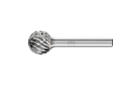 Fresas metal duro, aplicaciones de alto rendimiento - Dentado STEEL para acero y acero fundido - Forma esférica KUD - ø mango 6 mm - KUD 1614/6 STEEL - la imagen del producto