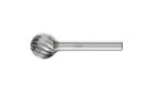 广泛应用的碳化钨旋转锉刀 - 适用于粗加工及精加工 - 球形 KUD - 柄径6毫米 - KUD 1614/6 Z1 - 产品图片