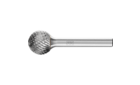 HM-Frässtifte für universelle Anwendungen - Für die Fein- und Grobzerspanung - Kugelform KUD - Schaft-ø 6 mm - KUD 1614/6 Z4 - Produktbild