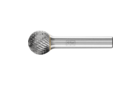 广泛应用的碳化钨旋转锉刀 - 适用于粗加工及精加工 - 球形 KUD - 柄径8毫米 - KUD 1614/8 Z3 PLUS - 产品图片