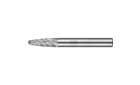 适用于高性能应用的碳化钨旋转锉 - 通用齿形ALLROUND齿 - 带端刃的圆头树形 RBF - 柄径6毫米 - RBF 0618/6 ALLROUND - 产品图片