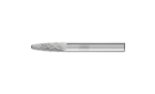 广泛应用的碳化钨旋转锉刀 - 适用于粗加工及精加工 - 带端刃的圆头树形 RBF - 柄径6毫米 - RBF 0618/6 Z4 - 产品图片