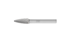 广泛应用的碳化钨旋转锉刀 - 适用于粗加工及精加工 - 带端刃的圆头树形 RBF - 柄径6毫米 - RBF 0820/6 Z3 - 产品图片