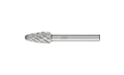 Твердосплавные борфрезы для высокопроизводительного использования - Зуб STEEL для стали и стального литья - Грибовидная форма RBF - Диаметр хвостовика 6 мм - RBF 1020/6 STEEL - Изображение изделия