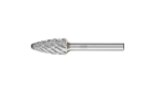 Fraises limes carbure hautes performances - Denture STEEL pour l'acier et l'acier moulé - Forme ogive à bout arrondi RBF - ø de tige 6 mm - RBF 1225/6 STEEL - Image du produit