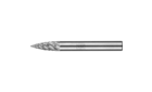 适用于高性能应用的碳化钨旋转锉 - 通用齿形ALLROUND齿 - 尖头树形SPG - 柄径6毫米 - SPG 0618/6 ALLROUND - 产品图片