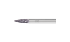 广泛应用的碳化钨旋转锉刀 - 适用于粗加工及精加工 - 尖头树形SPG - 柄径6毫米 - SPG 0618/6 Z3 PLUS HC-FEP - 产品图片