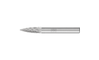 Carbide burs, universal line - For fine and coarse stock removal - Tree bur with pointed end – Shape G - Shank dia. 1/4” [d2] - Carbide Bur - Tree Shape (Pointed), DIA Cut 1/4'' x 5/8'' x 1/4'' Shank - SG-1 - Product image