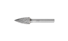 Carbide burs, performance line - OMNI cut for versatile use - Tree bur with pointed end – Shape G - Shank dia. 1/4” [d2] - Carbide Bur - Tree (Pointed End), OMNI Cut 1/2'' x 1/1'' x 1/4'' Shank - SG-5 - Product image
