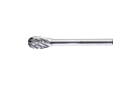 HM-Frässtifte für Hochleistungsanwendungen - Zahnung ALLROUND für den vielseitigen Einsatz - Tropfenform TRE - Schaft-ø 3 mm - TRE 0610/3 ALLROUND - Produktbild