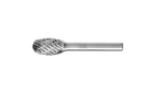 Carbide burs, performance line - OMNI cut for versatile use - Oval bur – Shape E - Extended shank – dia. 1/4” [d2], SL 6” (L6) - Extended shank – dia. 1/4” [d2], SL 6” (L6) - Product image