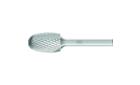 广泛应用的碳化钨旋转锉刀 - 适用于粗加工及精加工 - 椭圆形 TRE - 柄径6毫米 - TRE 1625/6 Z4 - 产品图片