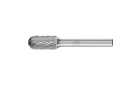 Carbide burs, high performance line - TOUGH cut for tough applications - Cylindrical bur with radius end – Shape C - Shank dia. 1/4” [d2] - TOUGH Carbide Bur - Cylind. (Radius End) DBL Cut (3R) - 3/8'' x 3/4'' x 1/4'' Shank - SC-3 - Product image