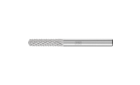 HM-Frässtifte für Hochleistungsanwendungen - Zahnungen PLAST, FVK und FVKS für GFK/CFK - Zylinderform ZYA - Schaft-ø 6 mm mit Bohrerschneide (BS) - ZYA 0625/6 FVK BS - Produktbild