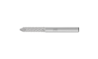 Fresas metal duro, aplicaciones de alto rendimiento - Dentados PLAST, FVK y FVKS para PRFV y PRFC - Forma cilíndrica ZYA - ø mango 6 mm con punta de centrado (ZBS) - ZYA 0625/6 FVK ZBS - la imagen del producto