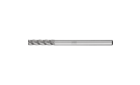 Carbide burs, high performance line - ALU cut for aluminum/non-ferrous metals - Cylindrical bur with end cut – Shape B - Shank dia. 1/8” [d2] - Carbide Bur - Cylind. (End Cut), ALU Cut 1/8" x 1/2" x 1/8" Shank - SB-43 - Product image